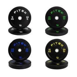 FITEK V4 100kg Black Bumper Plate Set