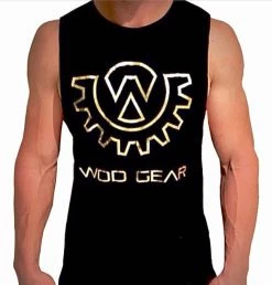 Wod Gear Muscle Tank Black And Gold Series