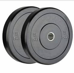Olympia 5kg Black Bumper Plate Set
