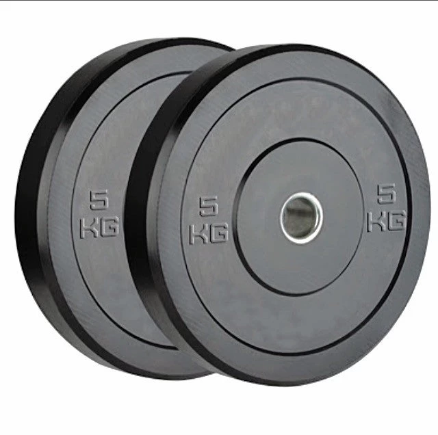 Olympia 5kg Black Bumper Plate Set 3 Olympia 5kg Black Bumper Plate Set