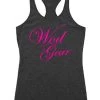 Wod Gear Script Tri Blend Racerback Tank Black/Pink