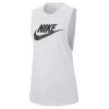 Nike Women's Essential Muscle Tank - White/Black -Fitness Equipment Store Rebel 56995501 whiteblack hi res
