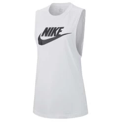 Nike Women's Essential Muscle Tank - White/Black