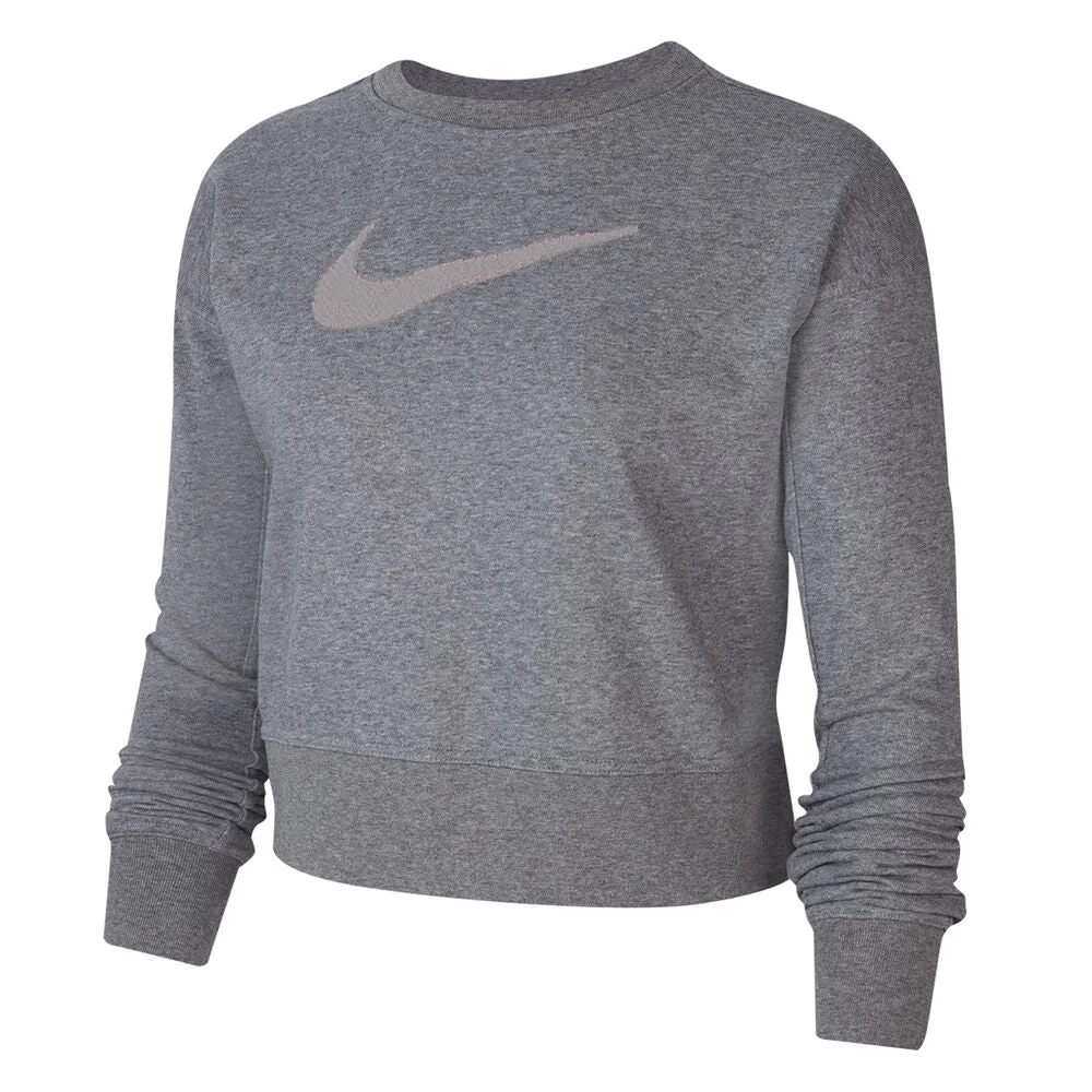 Nike Womens Dri-FIT Get Fit Training Sweatshirt - Grey 2 Nike Womens Dri-FIT Get Fit Training Sweatshirt - Grey