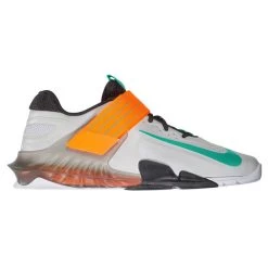 Nike Savaleos Men's Weightlifting Shoes - Grey Fog/Smoke Grey/Total Orange/Clear Emerald
