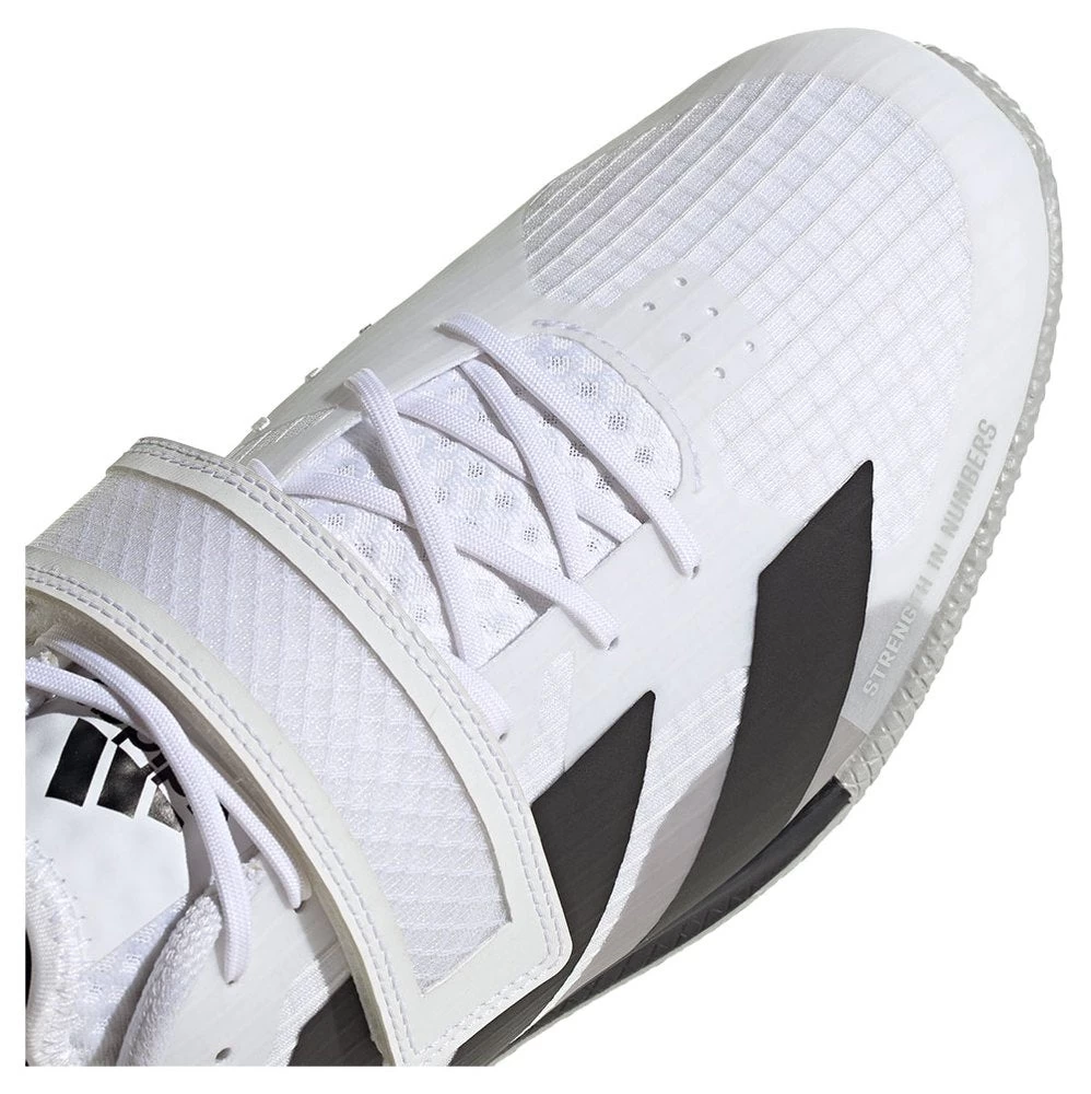 Adidas Adipower 3 Unisex Weightlifting Shoes - Chalk White/Core Black/Grey Two 10 Adidas Adipower 3 Unisex Weightlifting Shoes - Chalk White/Core Black/Grey Two - Image 8