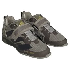 Adidas Adipower 3 Unisex Weightlifting Shoes - Silver Pebble/Core Black/Olive Strata -Fitness Equipment Store adidas adipower weightlifting iii trainers 16