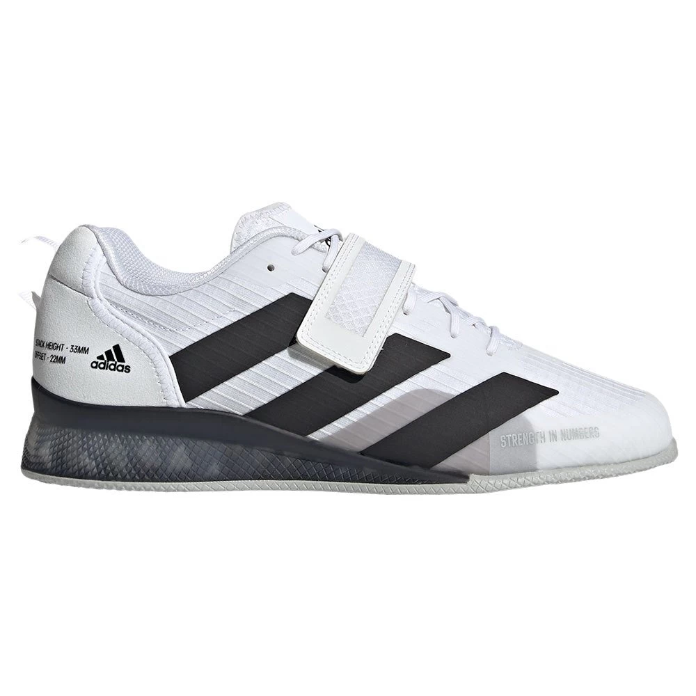 Adidas Adipower 3 Unisex Weightlifting Shoes - Chalk White/Core Black/Grey Two 3 Adidas Adipower 3 Unisex Weightlifting Shoes - Chalk White/Core Black/Grey Two