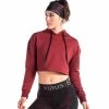 Atlas Crop Hoodie -Fitness Equipment Store atlas crop sweatshirt red 1
