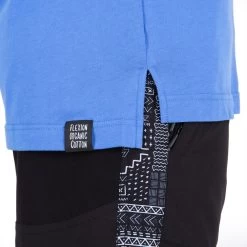 Organic Cotton Training Tee - Lagoon Blue -Fitness Equipment Store flexion1922