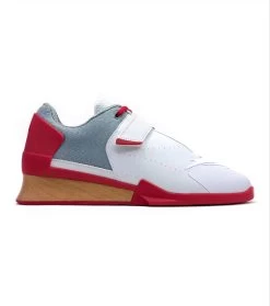 Velaasa Strake Unisex Weightllifting Shoes - White/Red