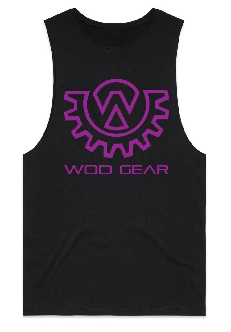 Wod Gear Women's Muscle Tank Black/Purple 3 Wod Gear Women's Muscle Tank Black/Purple