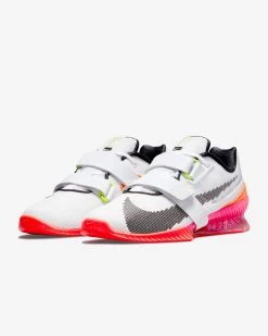 Nike Romaleos 4 SE Unisex Weightlifting Shoes - White/Black/Bright Crimson/Pink Blaster -Fitness Equipment Store image 19c73abe 7d5b 45bc be48 6039c5771001