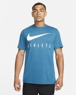 Nike Swoosh Athlete T-Shirt - Industrial Blue