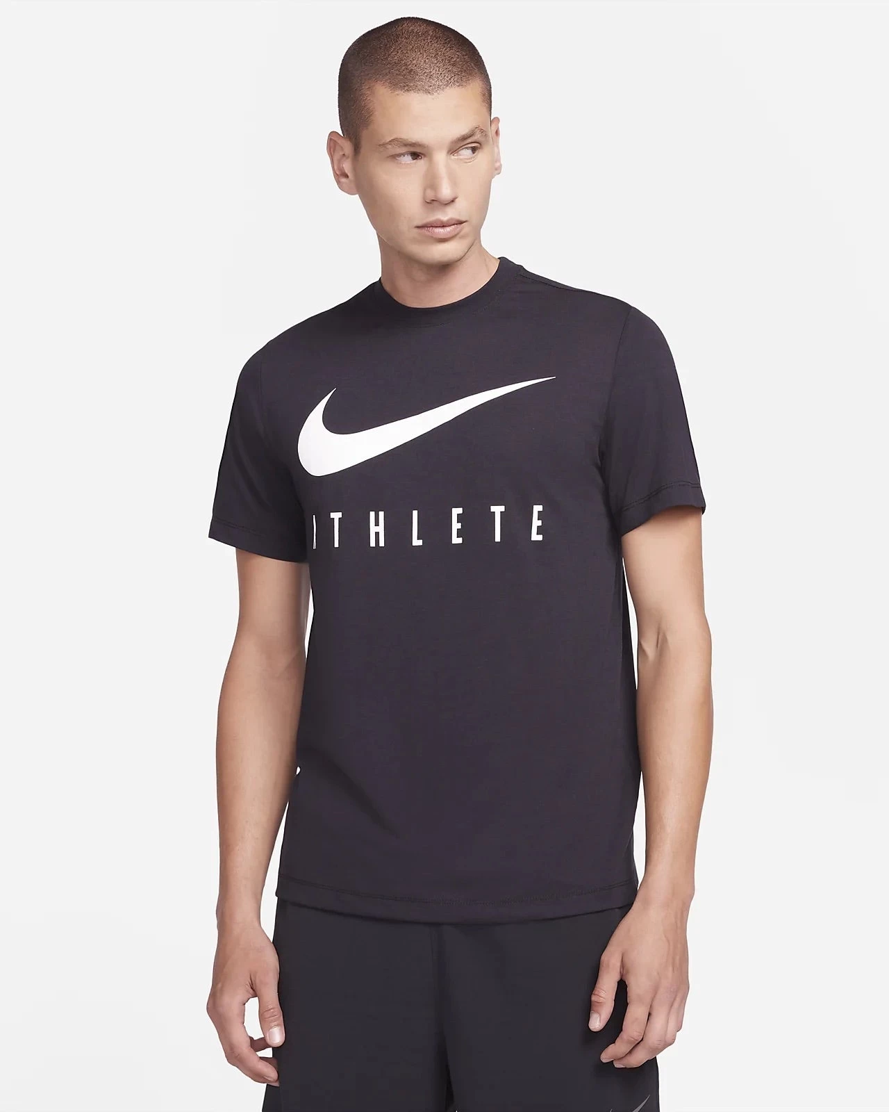 Nike Swoosh Athlete T-Shirt Black/White 3 Nike Swoosh Athlete T-Shirt Black/White