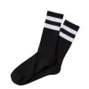 1RM Crew Socks - Black/White Stripes