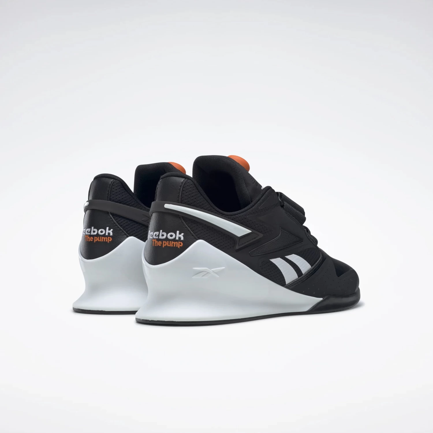 Reebok Legacy Lifter III Pump Men's Weightlifting Shoes - Core Black/FTWR White/Smash Orange 4 Reebok Legacy Lifter III Pump Men's Weightlifting Shoes - Core Black/FTWR White/Smash Orange - Image 2