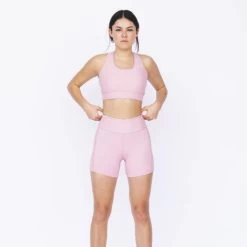 BSC Womens's Luxe Training Shorts - Rose Quartz