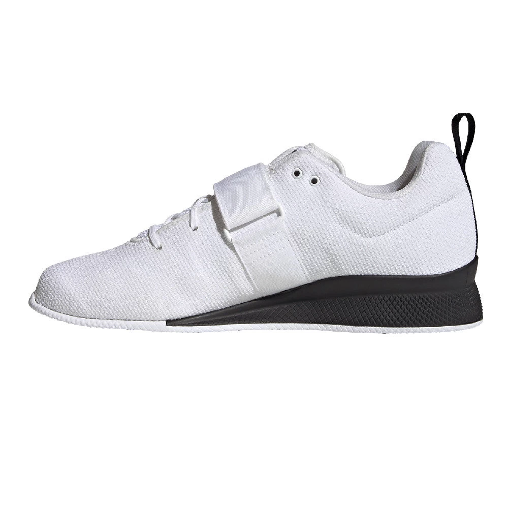 Adidas Adipower 2 Unisex Weightlifting Shoes - White/Black 4 Adidas Adipower 2 Unisex Weightlifting Shoes - White/Black - Image 2