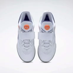 Reebok Legacy Lifter III Pump Women's Weightlifting Shoes - White/Bold Purple/Smash Orange -Fitness Equipment Store image c17301c5 dd1e 4332 8b60 77e42f4f59ad