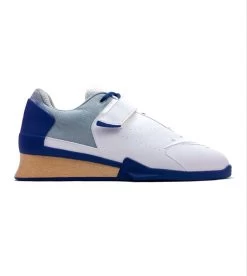Velaasa Strake Unisex Weightllifting Shoes - White/Navy Blue