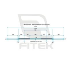 FITEK Technique Barbell - Black/Chrome -Fitness Equipment Store image e6a6814c 24c7 40ac 90a9 2d924a266aee