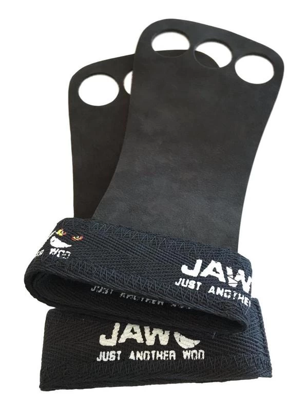 JAW 3 Finger Leather Grips - Black