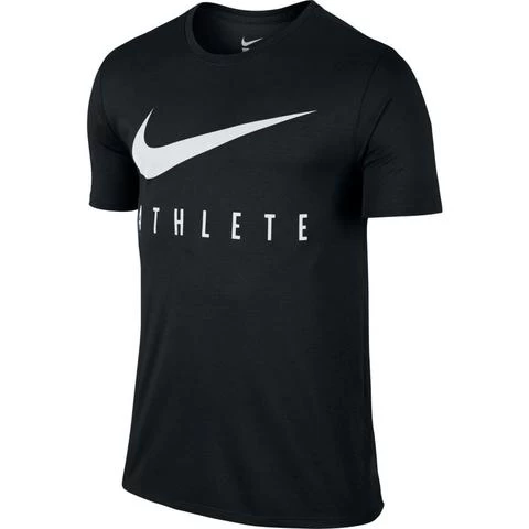 Nike Swoosh Athlete T-Shirt Black/White 4 Nike Swoosh Athlete T-Shirt Black/White - Image 2