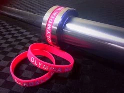 Olympia 15kg Bearing Barbell Black/Chrome/Pink