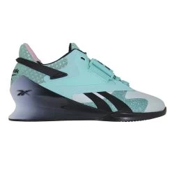 Reebok Legacy Lifter 2 Women's Weightlifting Shoes - Light Turquoise/Core Black/Soft Pink/White