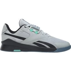 Reebok Lifter PR II Mens Weightlifting Shoes - Pure Grey/Core Black/Blue Slate