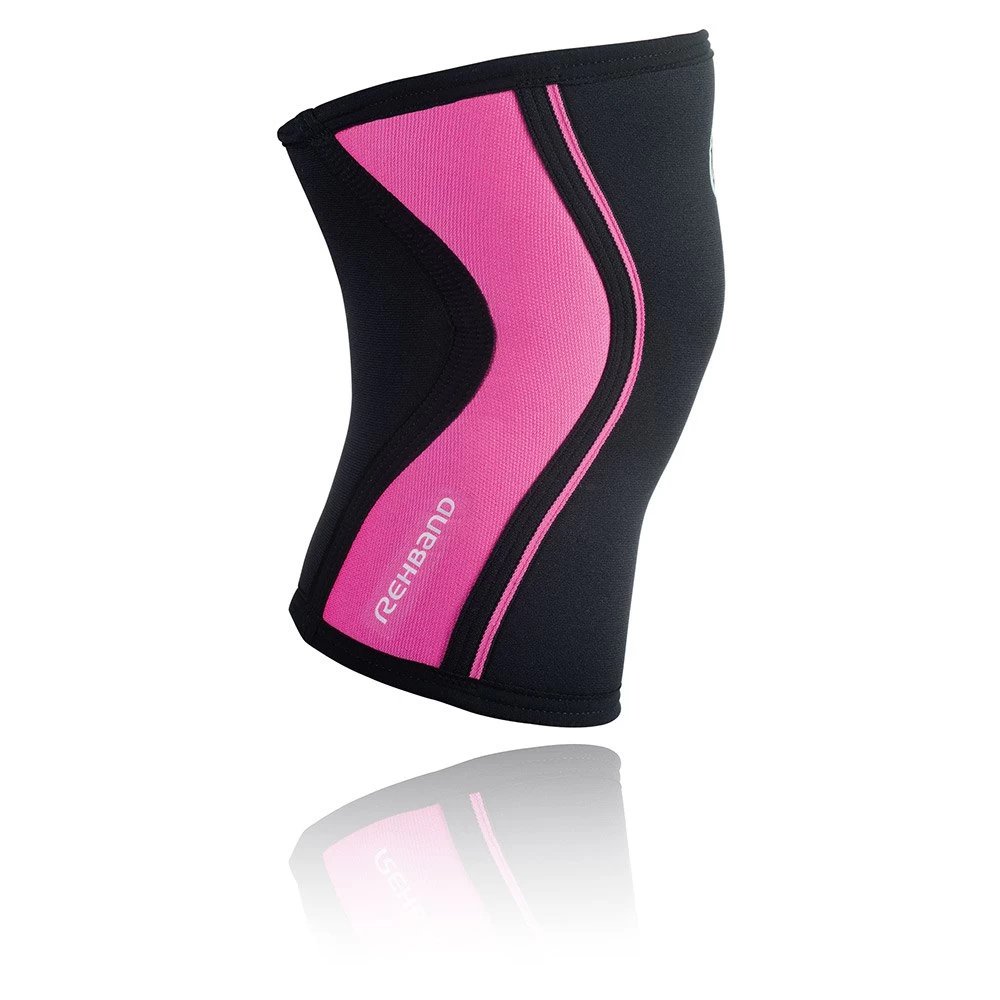 Rehband Womens RX Knee Sleeves Black/Pink 5mm (Pair) 4 Rehband Womens RX Knee Sleeves Black/Pink 5mm (Pair) - Image 2