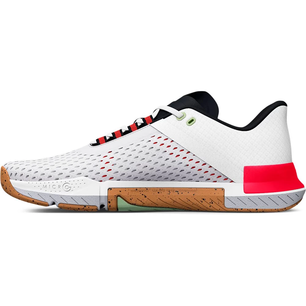Under Armour Tri Base Reign 4 Men's Training Shoes - Chalk White/Radio Red/Black 4 Under Armour Tri Base Reign 4 Men's Training Shoes - Chalk White/Radio Red/Black - Image 2