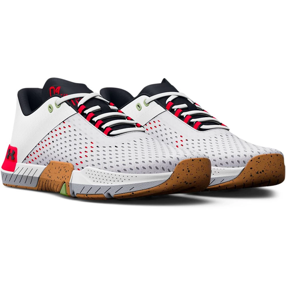 Under Armour Tri Base Reign 4 Men's Training Shoes - Chalk White/Radio Red/Black 5 Under Armour Tri Base Reign 4 Men's Training Shoes - Chalk White/Radio Red/Black - Image 3